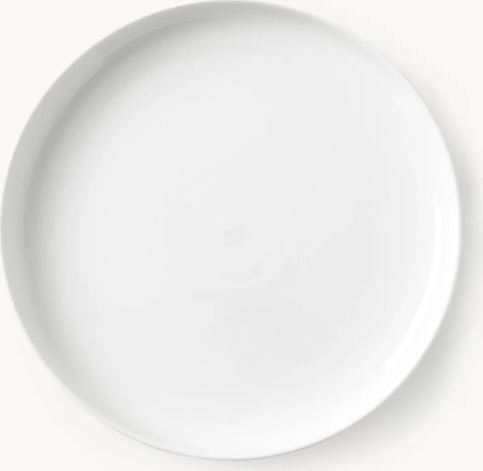 Porzellan-Frühstücksteller 4 Stück, offwhite aus Porzellan