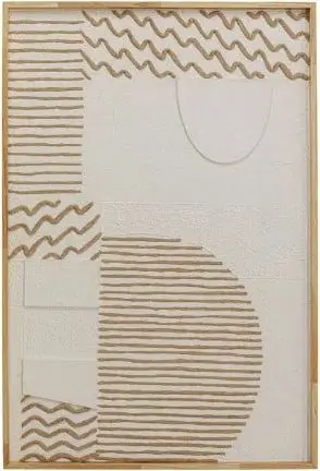 Bild SANDY H 122 x B 81, Beige, Braun aus Leinwand, Papier