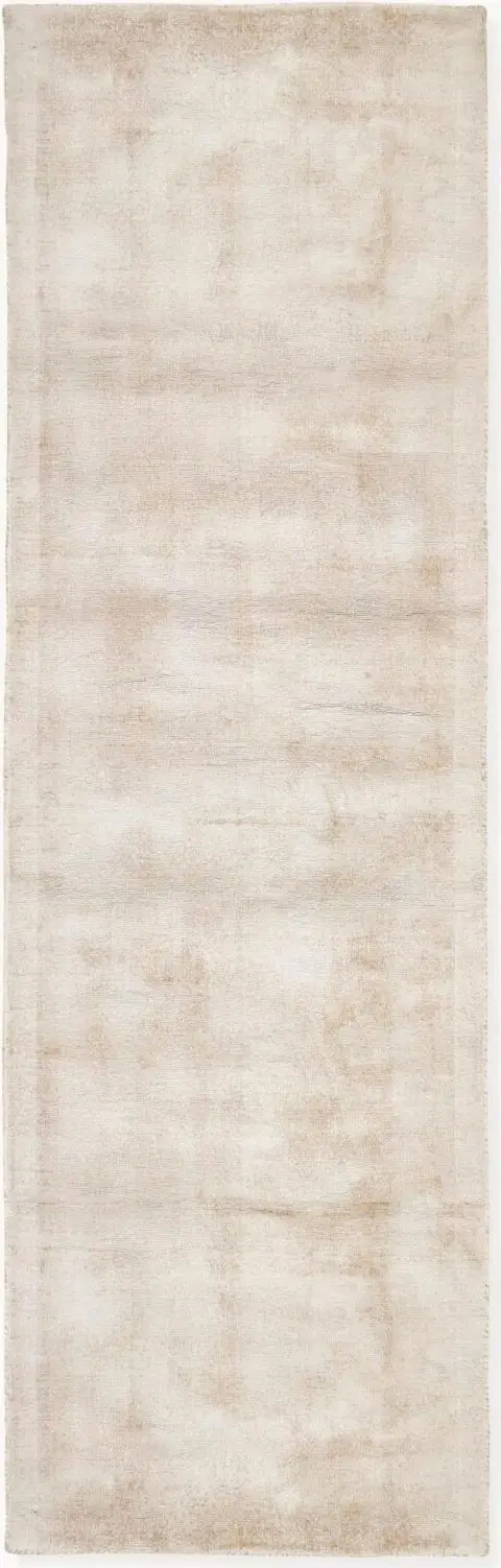 Handgewebter Viskoseläufer Hellbeige 80×250