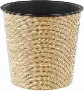 Blumentopf Ø 34 cm, schwarz aus PE Rattan
