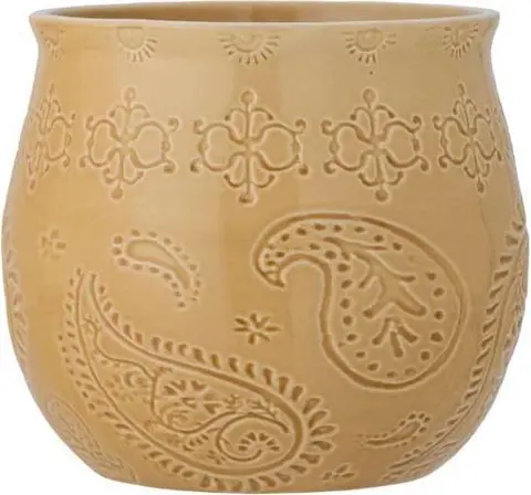 Blumentopf Rani gelb, 20,5 cm aus Steingut