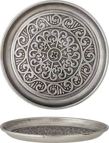 Tablett Maze M, Silber aus Metall