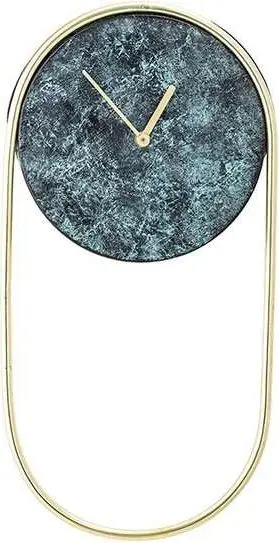 Wanduhr Laaziz, Gold, Schwarz, Grün