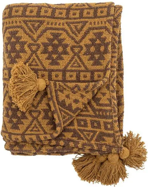 Lyla Decke, Braun 150x130cm, Brown Primäres