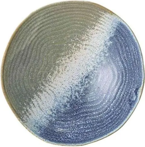 Servierschüssel Aura, blau,grün aus Steingut – Ansicht 2 – Ansicht 2