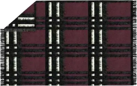 Plaid Badalona 120×180, braun, schwarz, weiß aus Polyeste Polyamid
