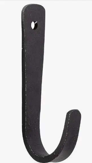 Wandhaken Razy, schwarz aus Metall