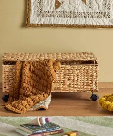 Aufbewahrungs Kiste Nelas, Natur aus Wasserhyazinthe