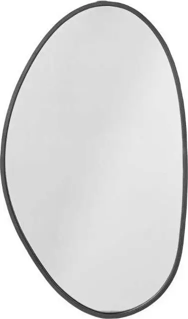 Wandspiegel Vaun, Schwarz aus Eisen, Glas