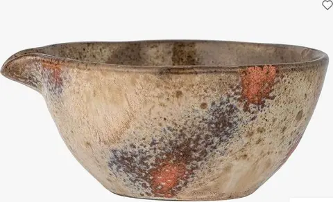 Schüssel ARISTOS mit Ausguss, Erdtöne aus Steinzeug