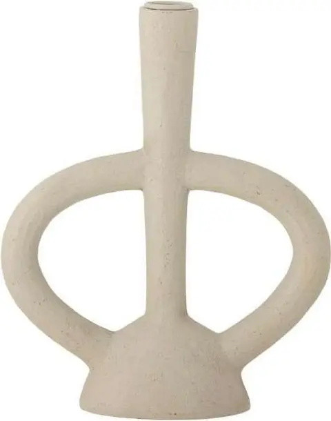 Kerzenhalter RAMINA Weiß aus Polyresin