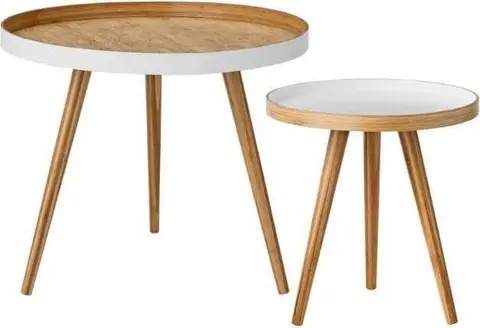 Couchtisch CAPPUCCINO 2er Set, Braun aus Bambus – Ansicht 2 – Ansicht 2