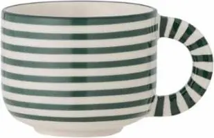 Tasse Streif Grün aus Steinzeug