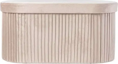 Samt Truhe OV JOCELYN Beige