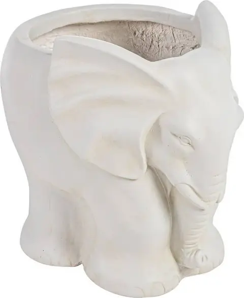 Übertopf ELEFANT L, Beige aus Tonfaser