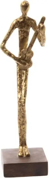 Figurin GUITARISTE, Gold aus Maguieraluminium