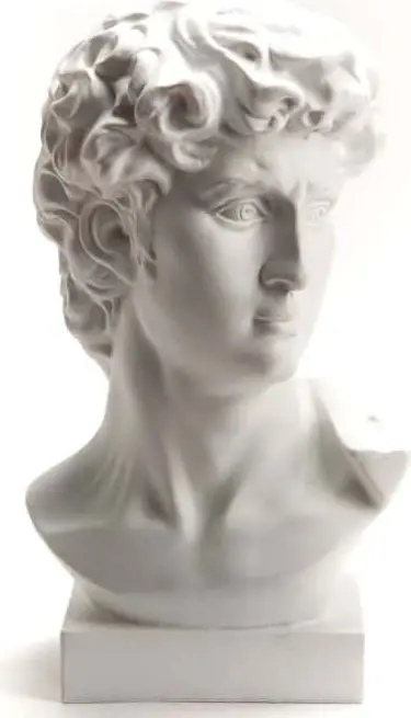 Statue GRECQUE Buste H35, Weiß aus Polyresin