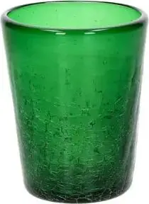 Trinklas HIELO Grün, Dunkelgrün aus Glas