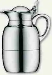 Isolierkanne Juwel, chrom aus Edelstahl, Glas, Silikon