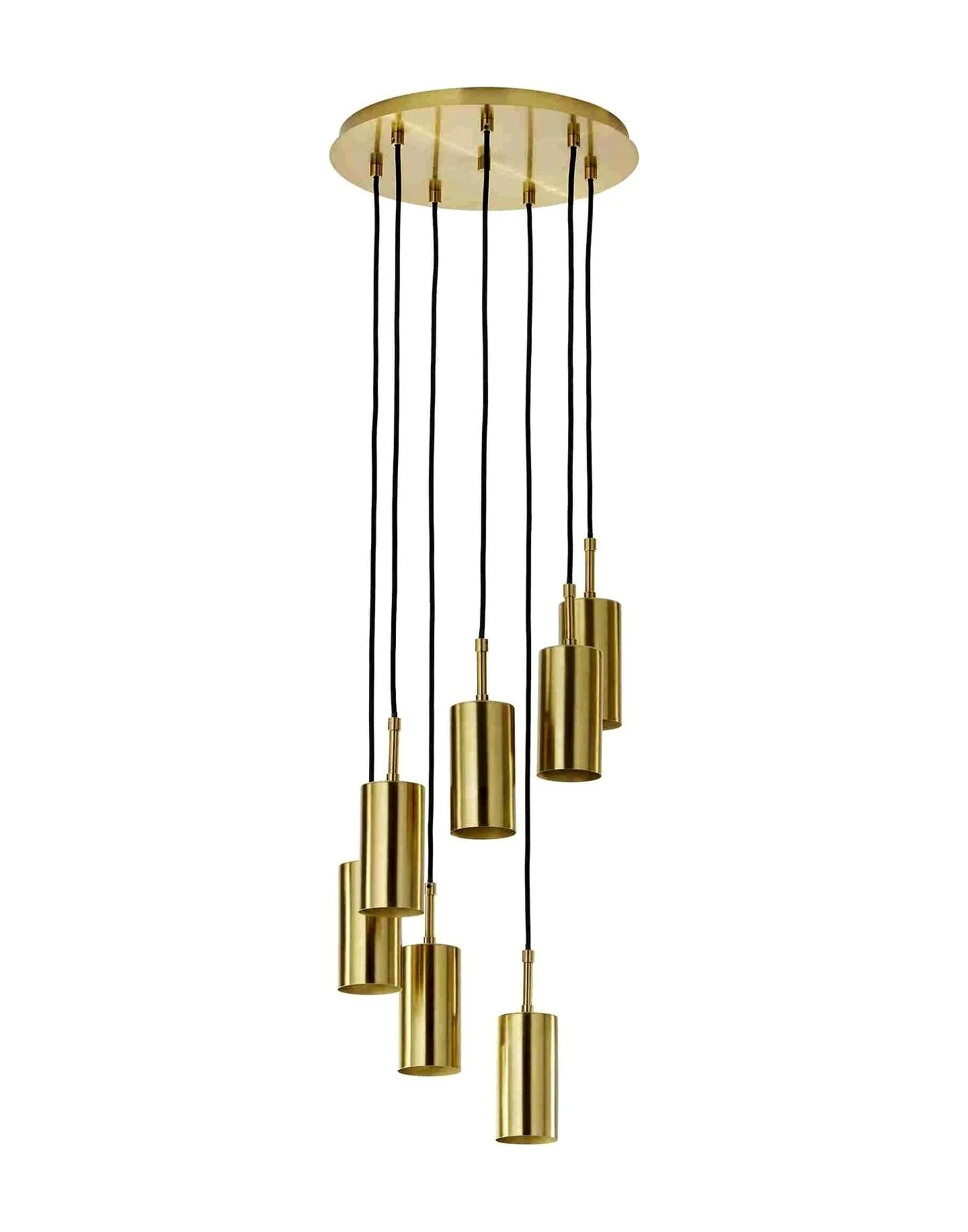 Cluster-Pendelleuchte Messing-Schwarz, Ø 38 cm – Ansicht 2