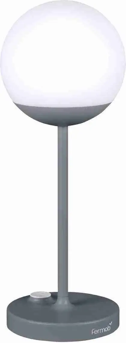 Mobile LED-Außentischlampe, Grau, Weiß aus Aluminium, Kunststoff – Ansicht 2 – Ansicht 2