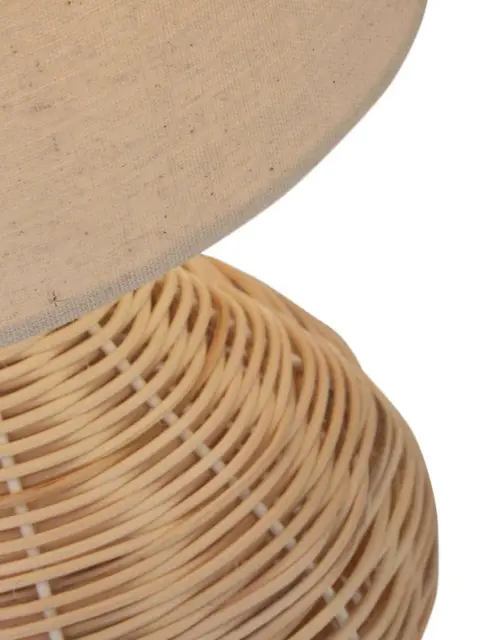 Tischlampe Linna aus Rattan, Natur – Ansicht 2 – Ansicht 2