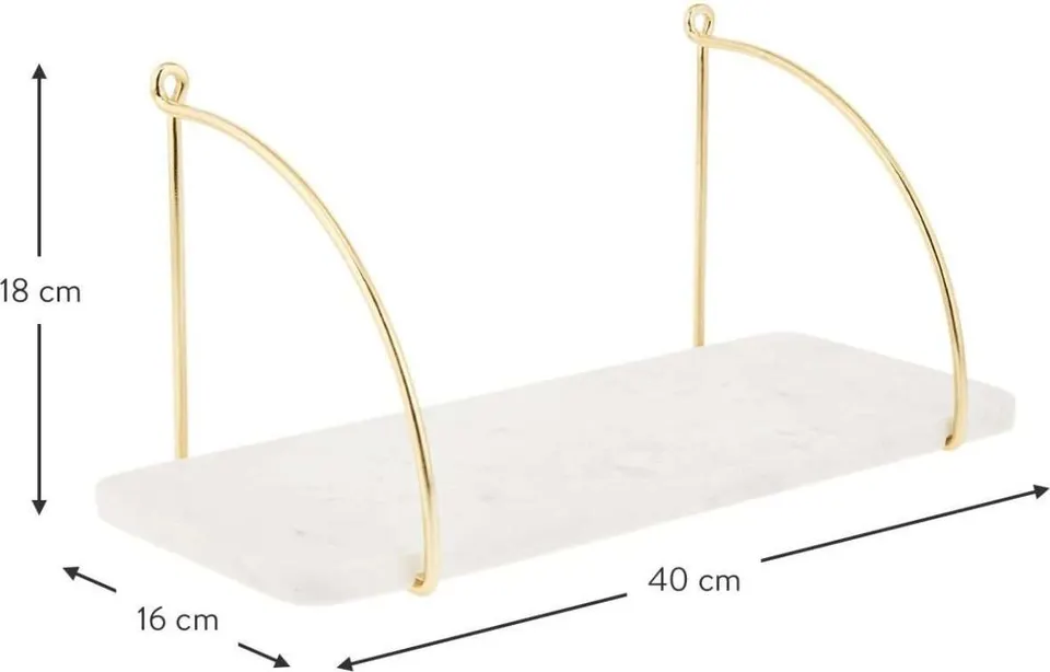 Marmor-Wandregal, B40xH18cm – Ansicht 3