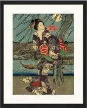 Gerahmtes Wandbild Woman And The Moon