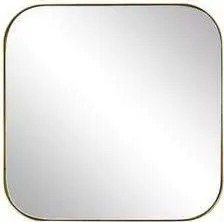 Eckiger Wandspiegel Ivy 40×40, Gold aus Metall