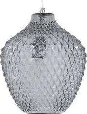 Kleine Pendelleuchte Lee aus getöntem Glas, Rauchig