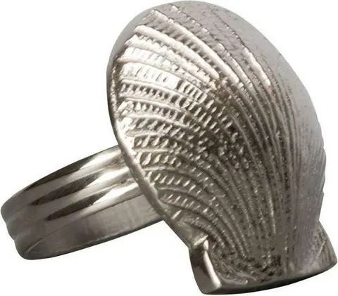 Serviettenringe in Silberfarben, 6 Stück aus Aluminium