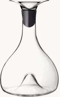 Wein – Dekanter 1.3 L, Transparent, Schwarz aus Glas