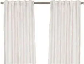 Blickdichte Samt-Vorhänge, 2 Stk. L 280 cm, B 135 cm, winterweiß