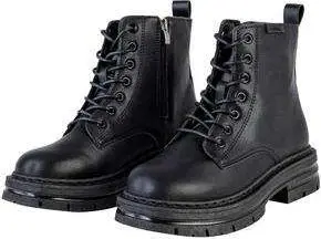 Boots „Lara Black” G 39, Schwarz aus Hochwertiges Kunstleder