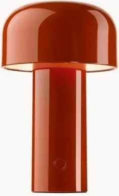 Kleine mobile LED-Tischlampe Bellhop, dimmbar, terracotta aus Metall