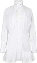 Baumwoll-Damen-Kleid Short Wave, S, weiß aus Baumwolle