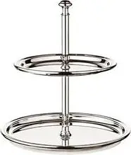 Versilberte Etagere Faden, 22 cm