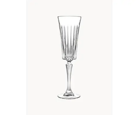 Kristall – Sekt – Gläser 6 Stk., Transparent, Klar aus Luxion – Kristall Glas