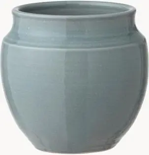 Kleiner Übertopf VIVA H17 cm, Blau, Grün aus Steinzeug