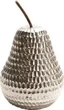 Dekoobjekt Birne, silber aus Keramik