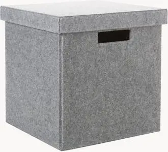 Aufbewahrungsbox Lena, Hellgrau aus Filz recyceltem Kunststoff