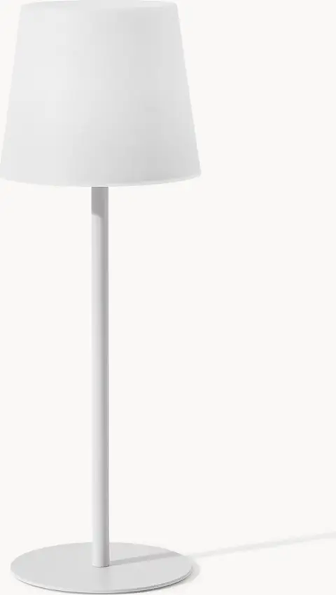 Dimmbare Tischlampe mit USB-Anschluss WHITE, Weiß aus Kunststoff
