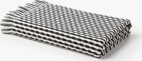 Duschtuch SCHWARZ m. Fransen 70×140 – Ansicht 2 – Ansicht 2