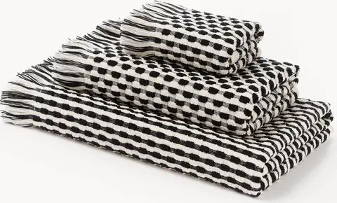 Handtuch-Set JUPITER Schwarz 3er Set