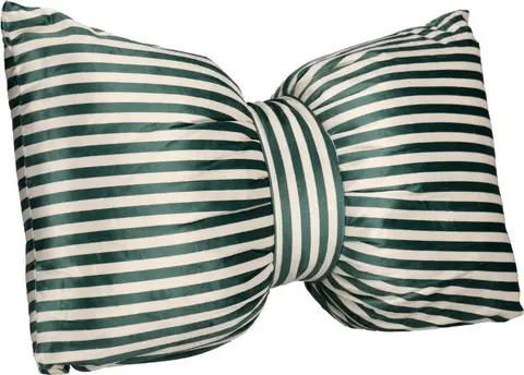 Kissen mit Schleife Grün 60×40 aus Polyester, Samt