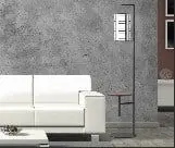 Stehleuchte m. Tisch ATHENA Beige D 20 cm aus Metall