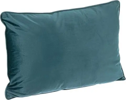 Kissen Samt Blaues Aqua 60×40 aus Polyester – Samt Optik