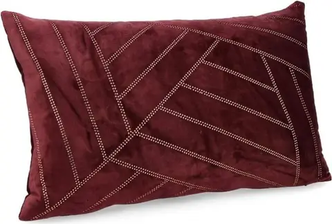 Kissen Love Bordeaux 50×30 aus Polyester mit Glitzer