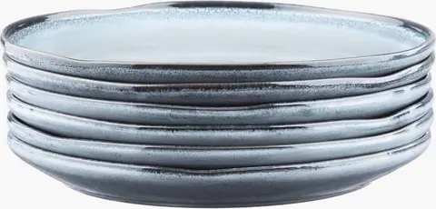 Speisteller Genesis, 6er-Set, blau aus Steingut glasiert
