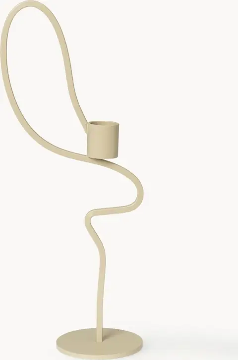 Metall-Kerzenhalter Valse, beige aus Metall